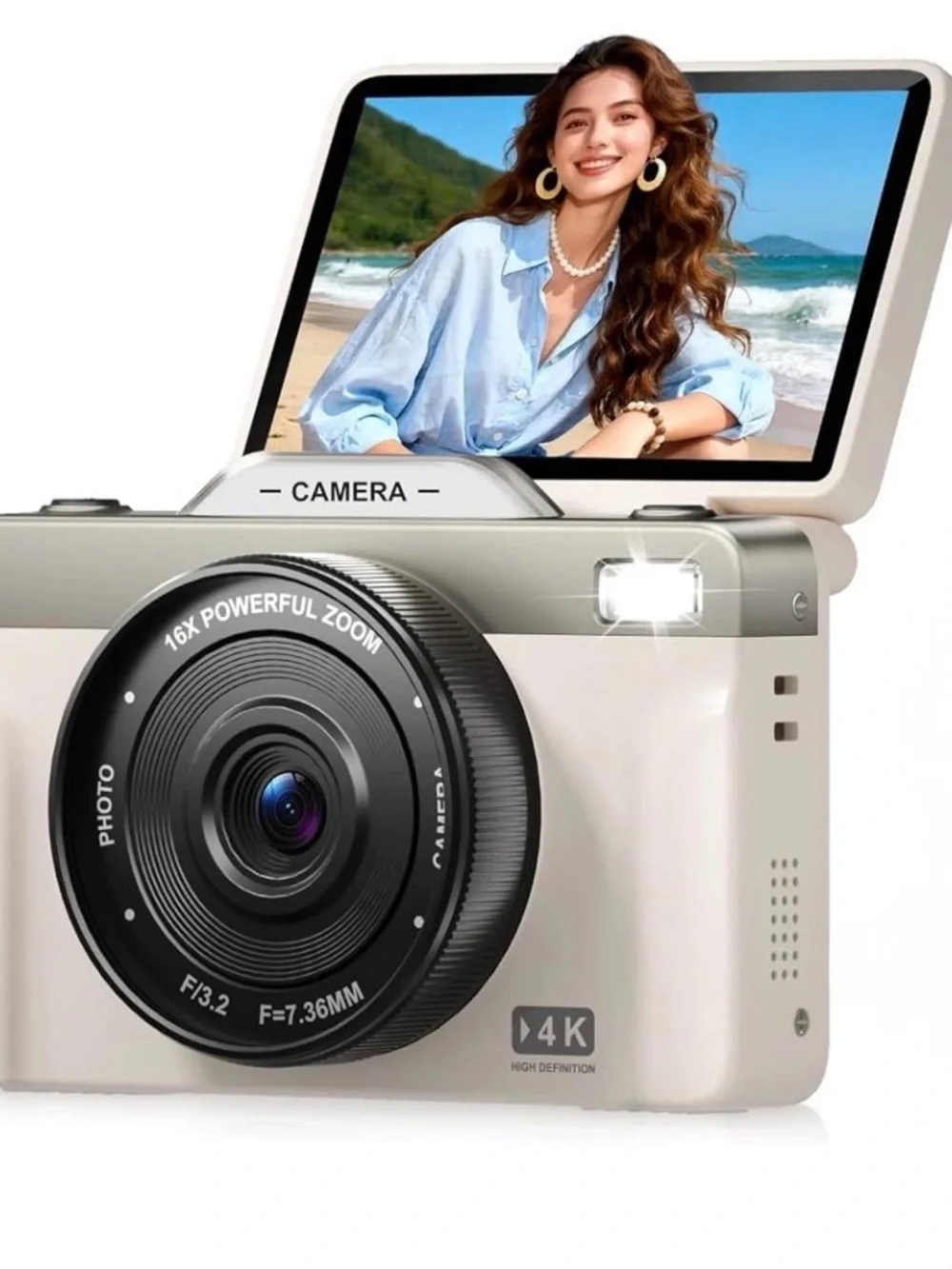 4K Digital Camera with 16X Zoom